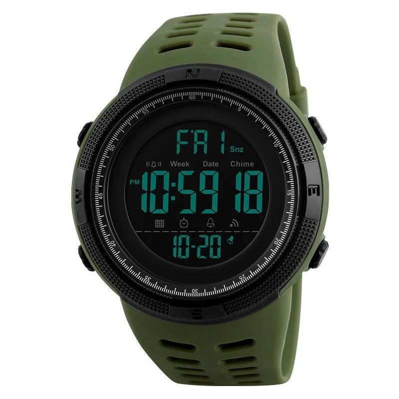 YIKAZE Y01 Relógio Digital Masculino Militar Esportivo Multifuncional e À Prova D'Água